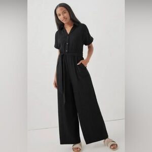 Pact Coastal Double Gauze Jumpsuit